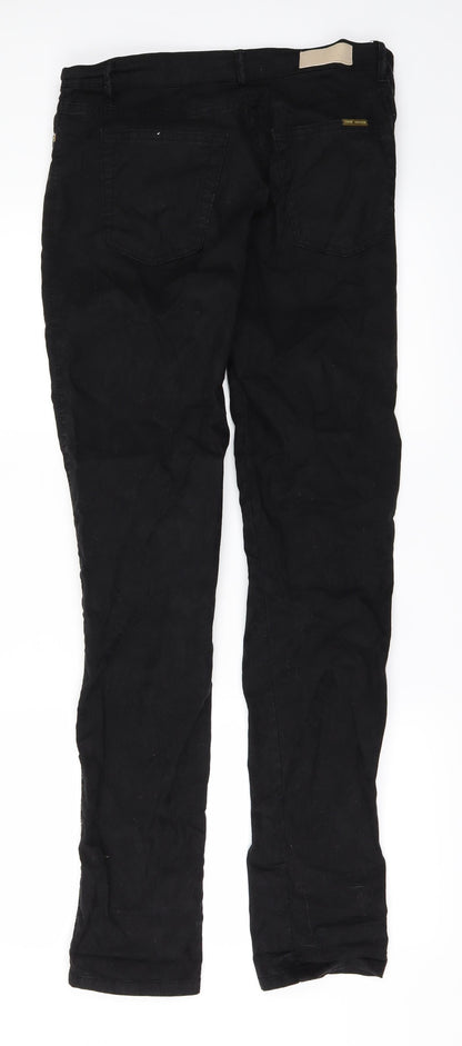SMF Womens Black Floral Denim Skinny Jeans Size 6 L31 in