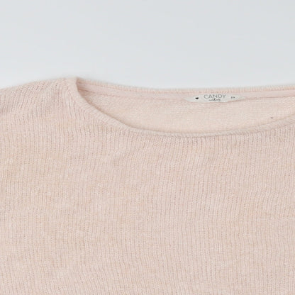 Candy Couture Girls Pink   Pullover Jumper Size 13 Years  - Cropped