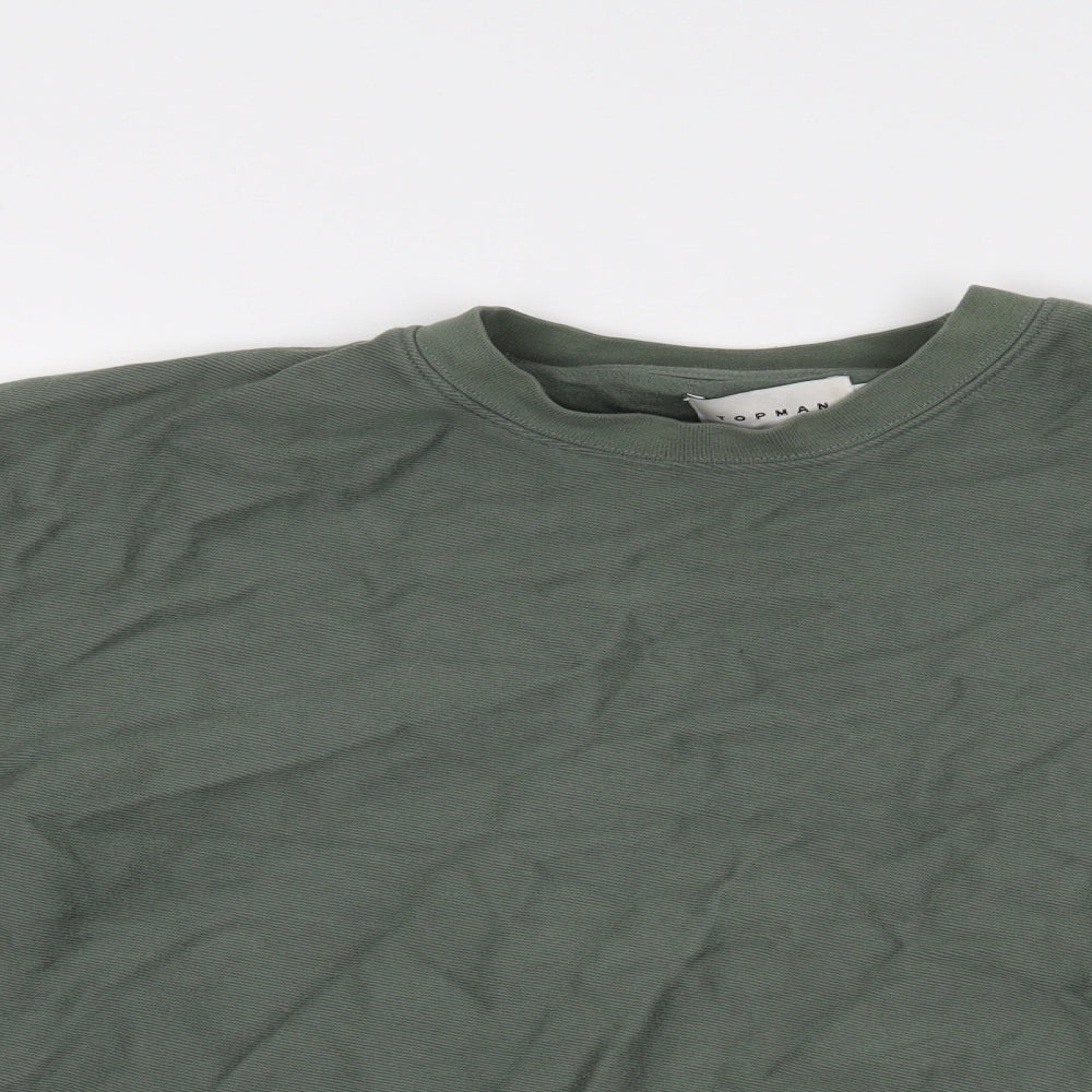 Topman Mens Green   Pullover Jumper Size S