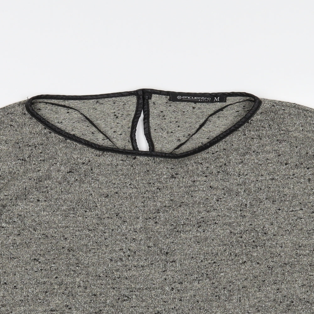 Womens UK Size M Encuentro Grey Basic Blouse