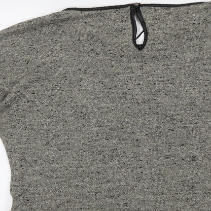 Womens UK Size M Encuentro Grey Basic Blouse