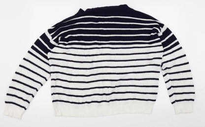 Studio Womens Blue Striped  Pullover Jumper Size 20