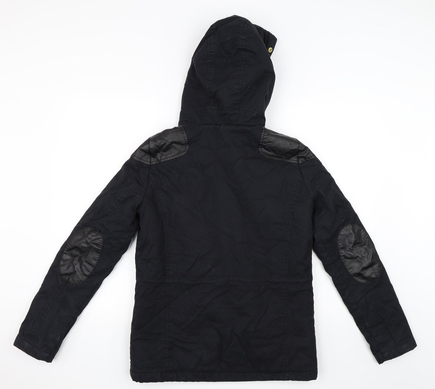 Womens UK Size 8 Topshop Black Parka Coat
