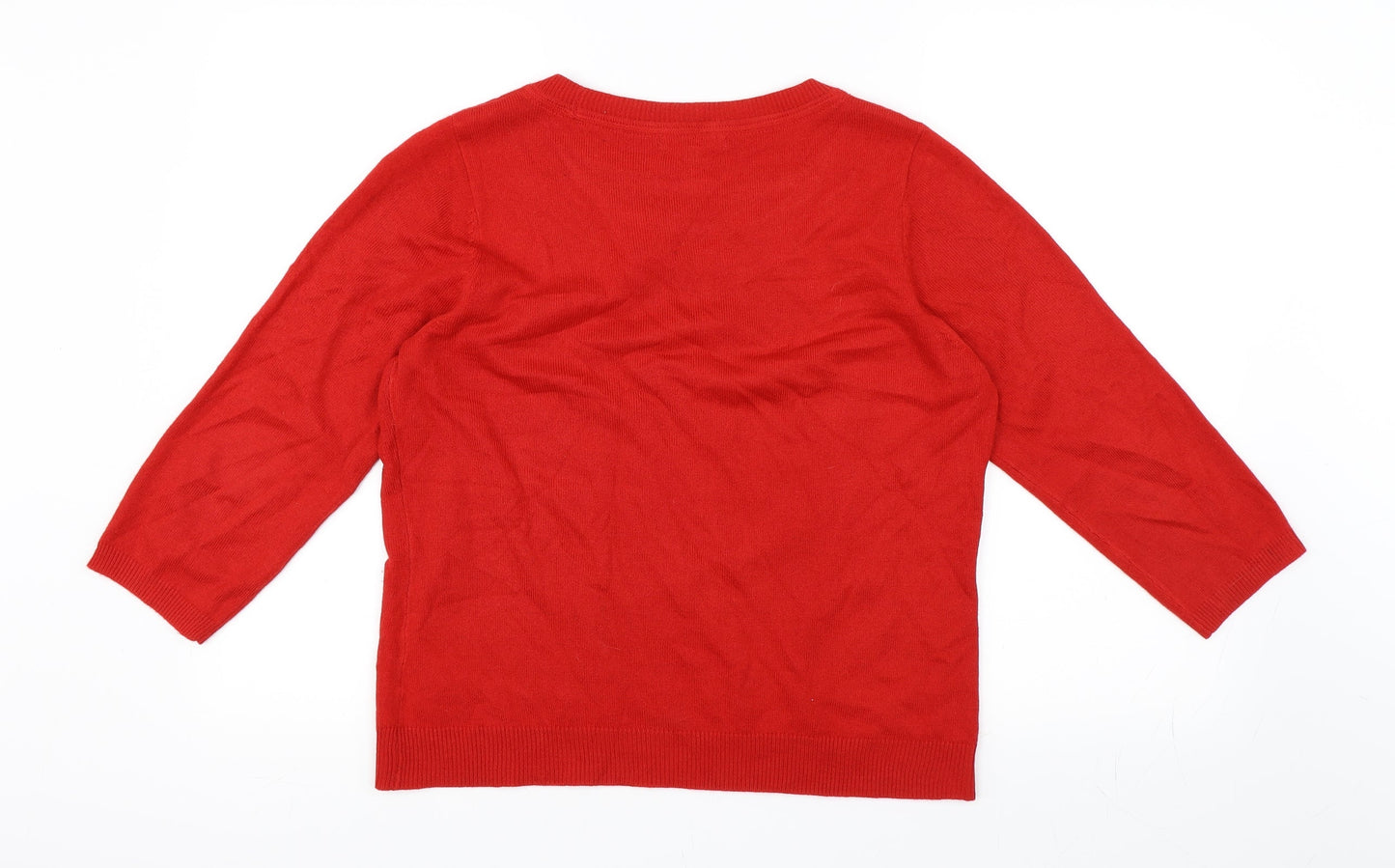 Marks and Spencer Womens Red   Pullover Jumper Size 14