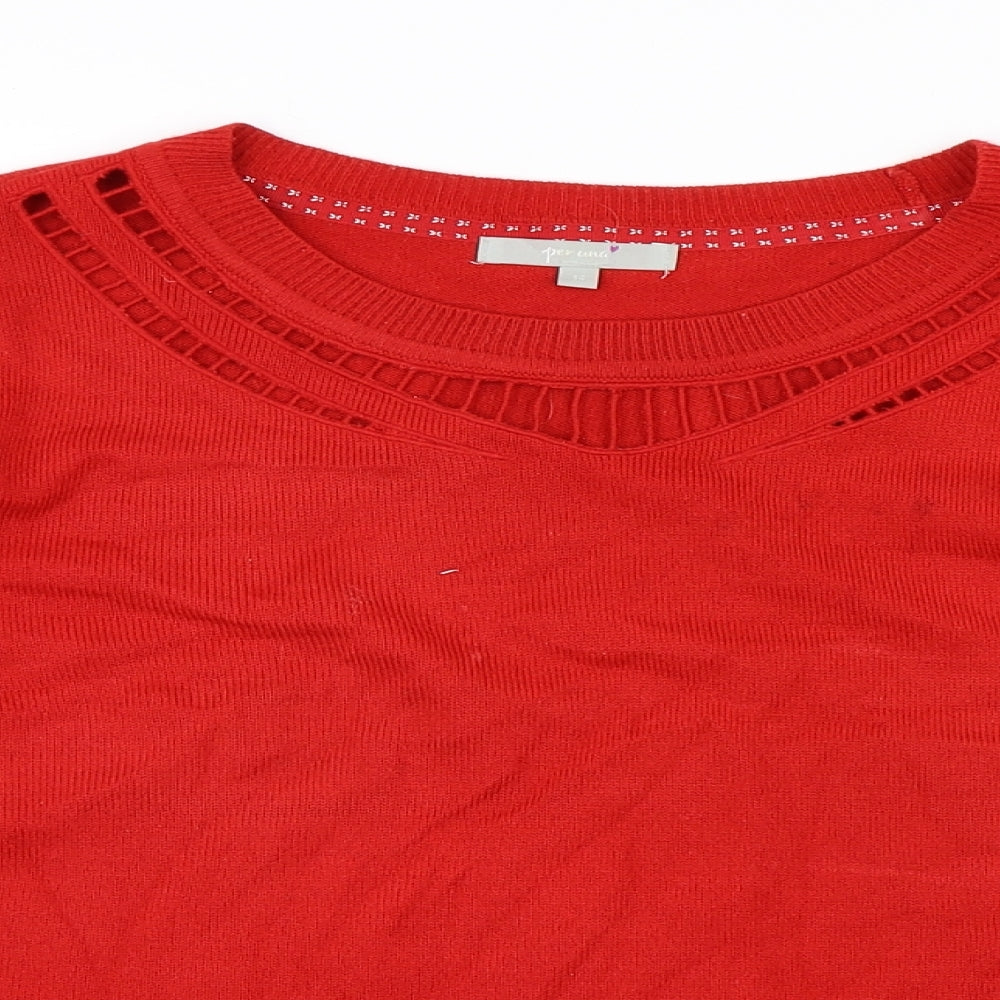 Marks and Spencer Womens Red   Pullover Jumper Size 14