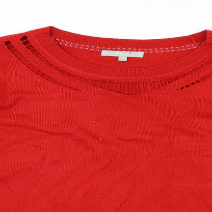 Marks and Spencer Womens Red   Pullover Jumper Size 14