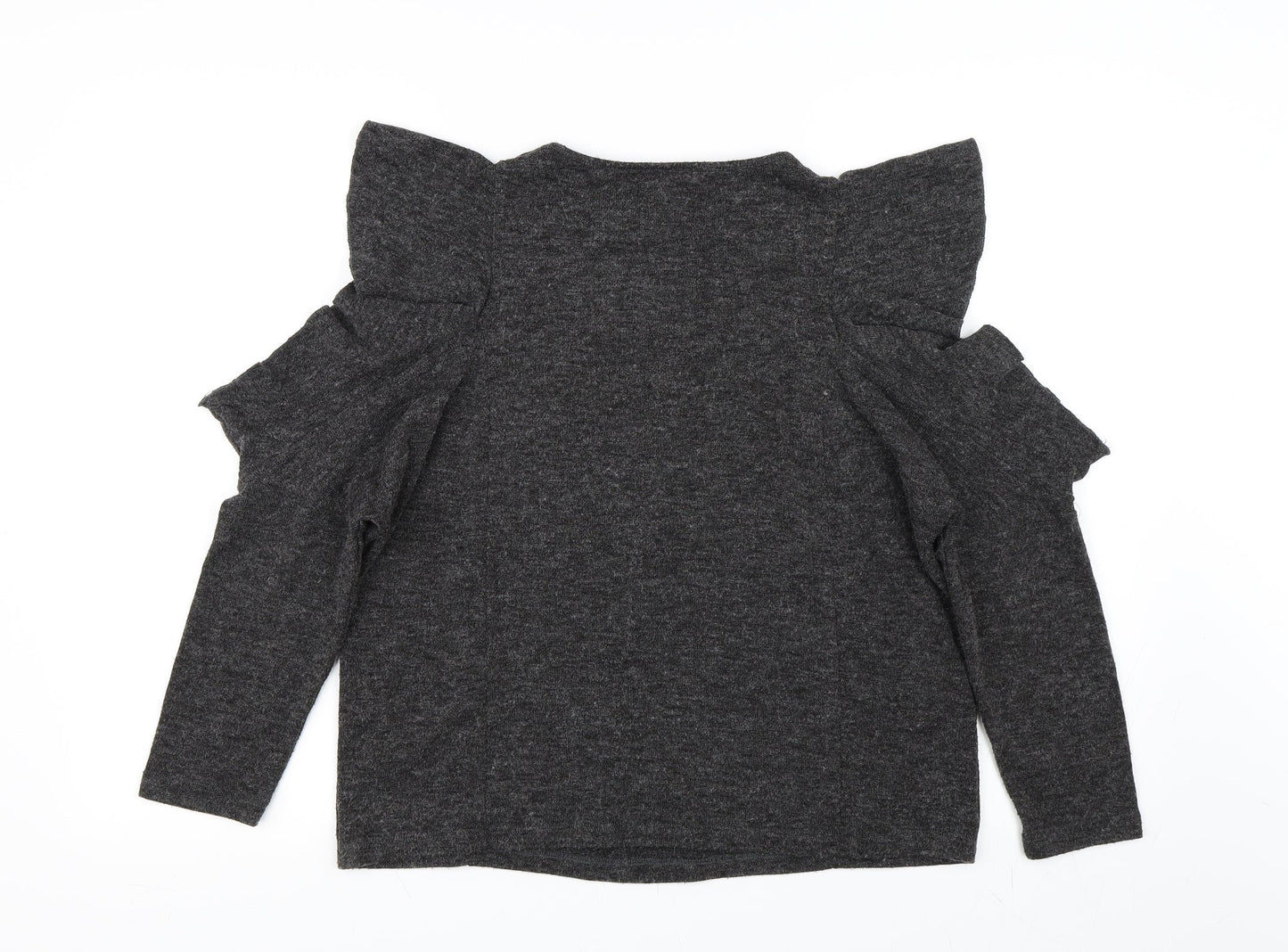 Womens UK Size S Zara Grey Basic T-Shirt