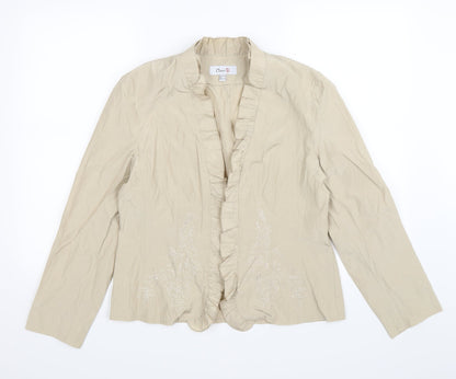 Womens UK Size 12 oscar B Beige Jacket
