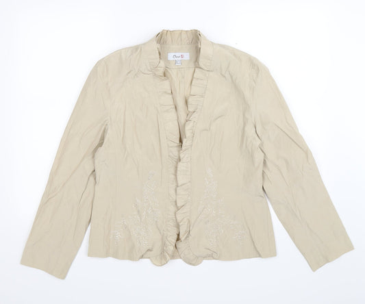 Womens UK Size 12 oscar B Beige Jacket