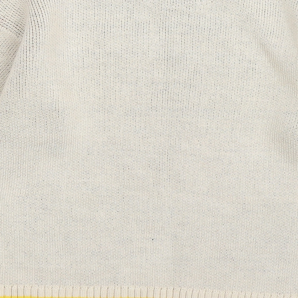 Primark Womens Beige Animal Print Knit Pullover Jumper Size XS  - TIGER