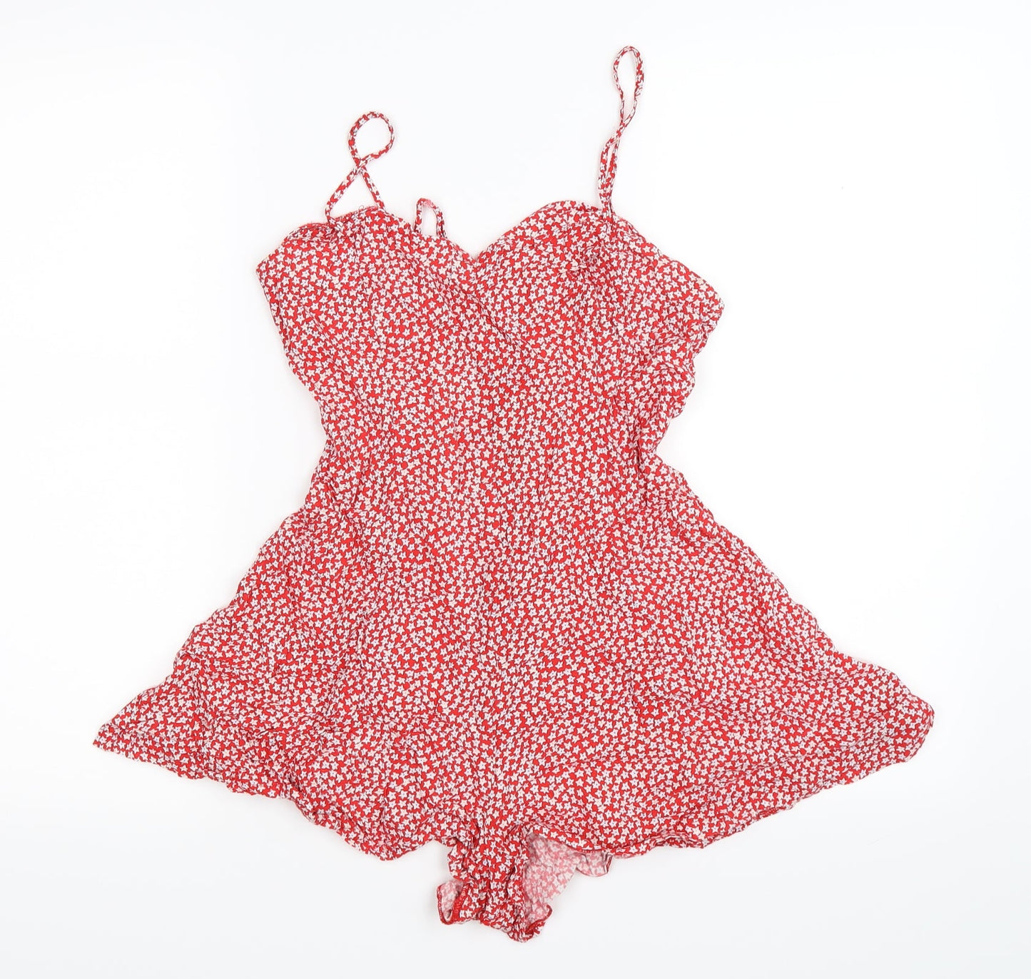 FOREVER 21 Womens Red Flecked  Playsuit One-Piece Size S