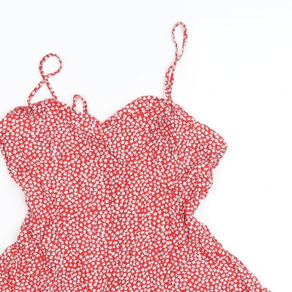 FOREVER 21 Womens Red Flecked  Playsuit One-Piece Size S