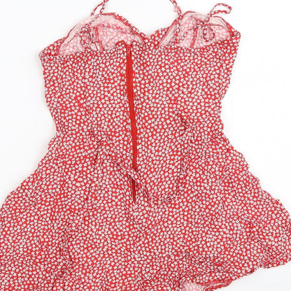 FOREVER 21 Womens Red Flecked  Playsuit One-Piece Size S