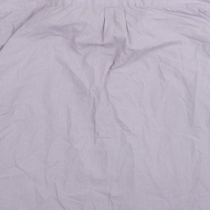 Tom Hagan Mens Purple Check   Button-Up Size 17