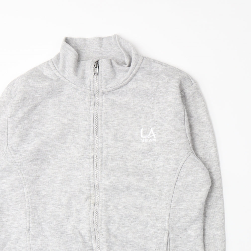 LA Gear Girls Grey  Jersey Full Zip Sweatshirt Size 13 Years