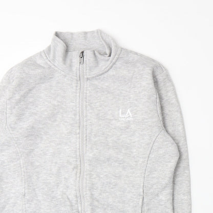 LA Gear Girls Grey  Jersey Full Zip Sweatshirt Size 13 Years