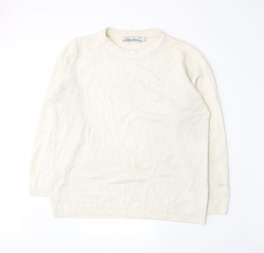 Pure & Natural Womens Beige  Knit Pullover Jumper Size L