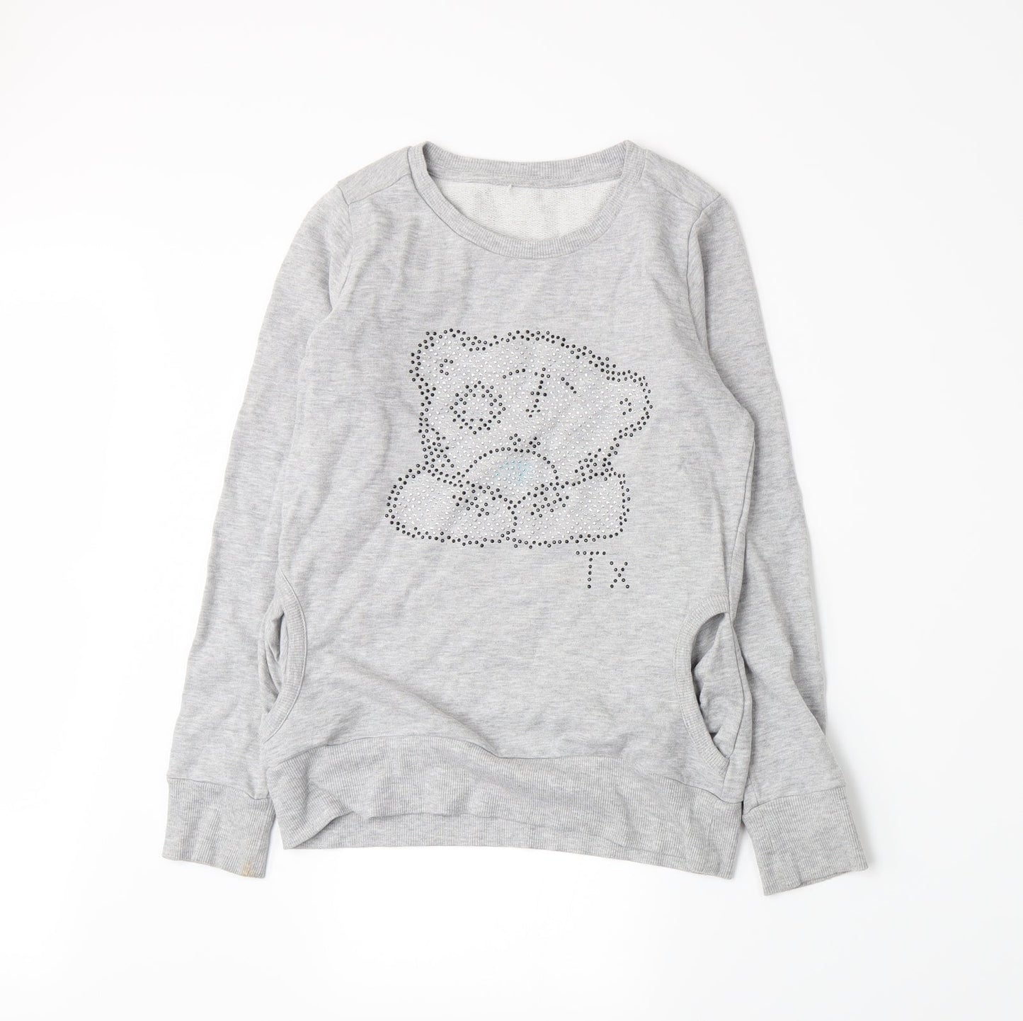 Marks and Spencer Girls Grey  Jersey Pullover Sweatshirt Size 11-12 Years
