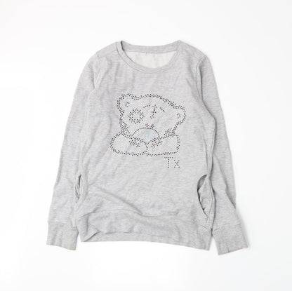 Marks and Spencer Girls Grey  Jersey Pullover Sweatshirt Size 11-12 Years
