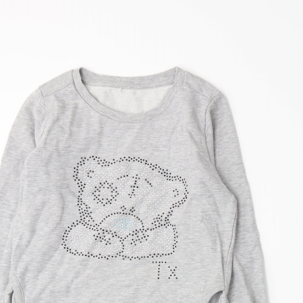 Marks and Spencer Girls Grey  Jersey Pullover Sweatshirt Size 11-12 Years