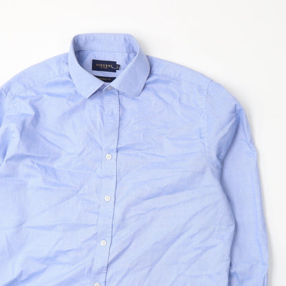 Mens UK Collar Size 16.5 Osborne Smart Blue  Dress Shirt