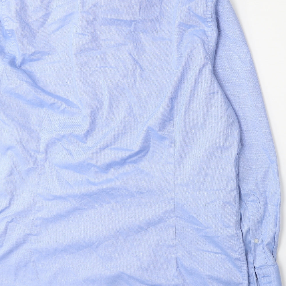 Mens UK Collar Size 16.5 Osborne Smart Blue  Dress Shirt
