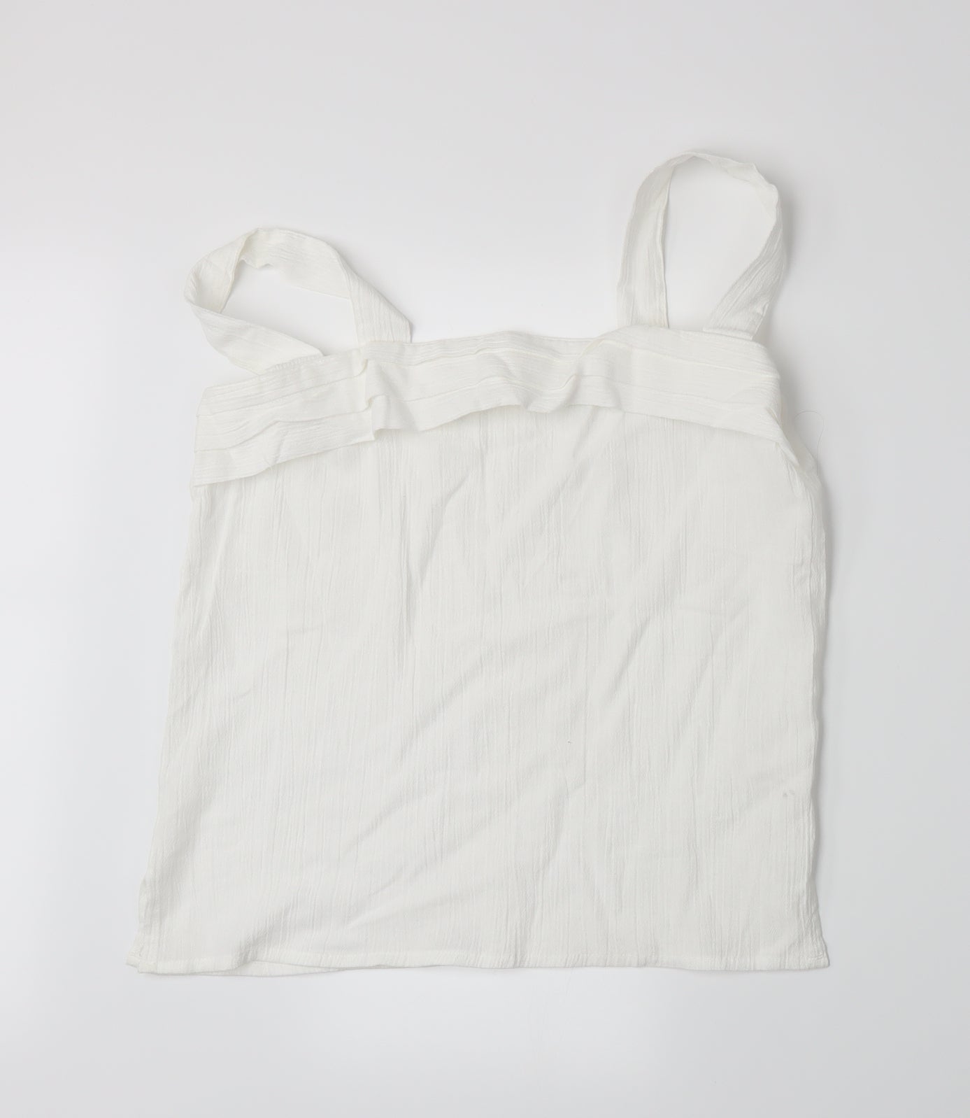 Womens UK Size 14 Preworn White Basic Tank