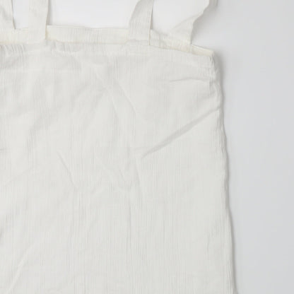 Womens UK Size 14 Preworn White Basic Tank