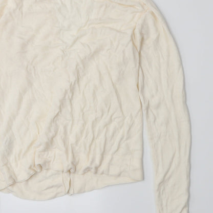 Marks and Spencer Womens Beige  Knit Cardigan Jumper Size 14