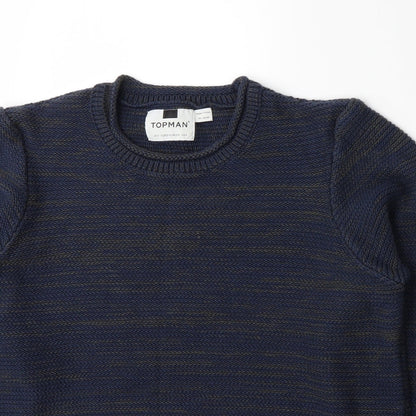 Topman Mens Black  Knit Pullover Jumper Size S