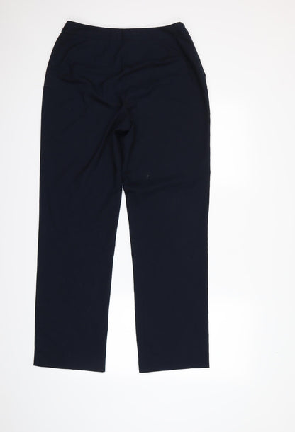 Womens UK Size 10 Papaya Regular Fit Dress Pants Blue Trousers