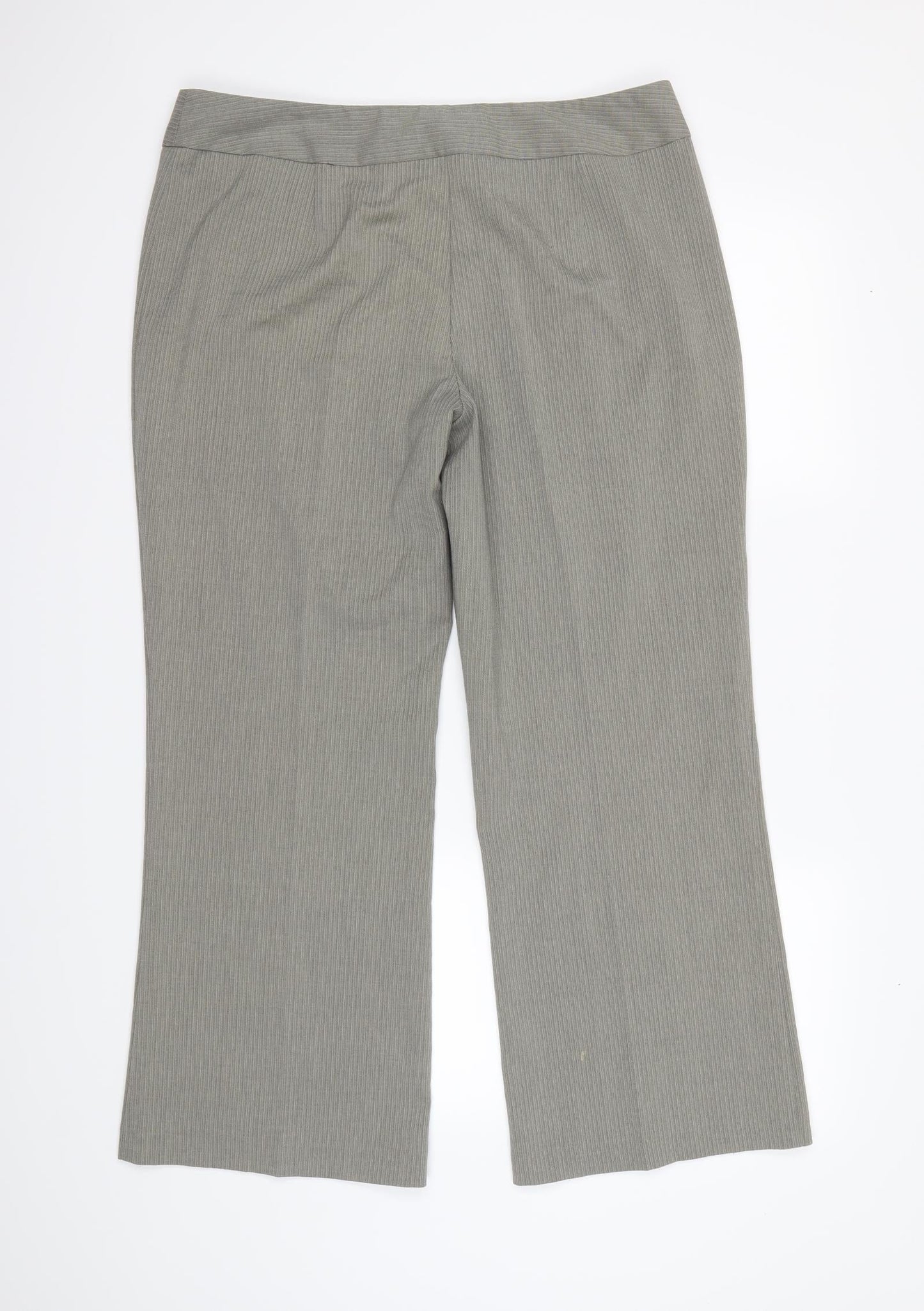Womens UK Size 16 Marks and Spencer Regular Fit Dress Pants Grey Trousers