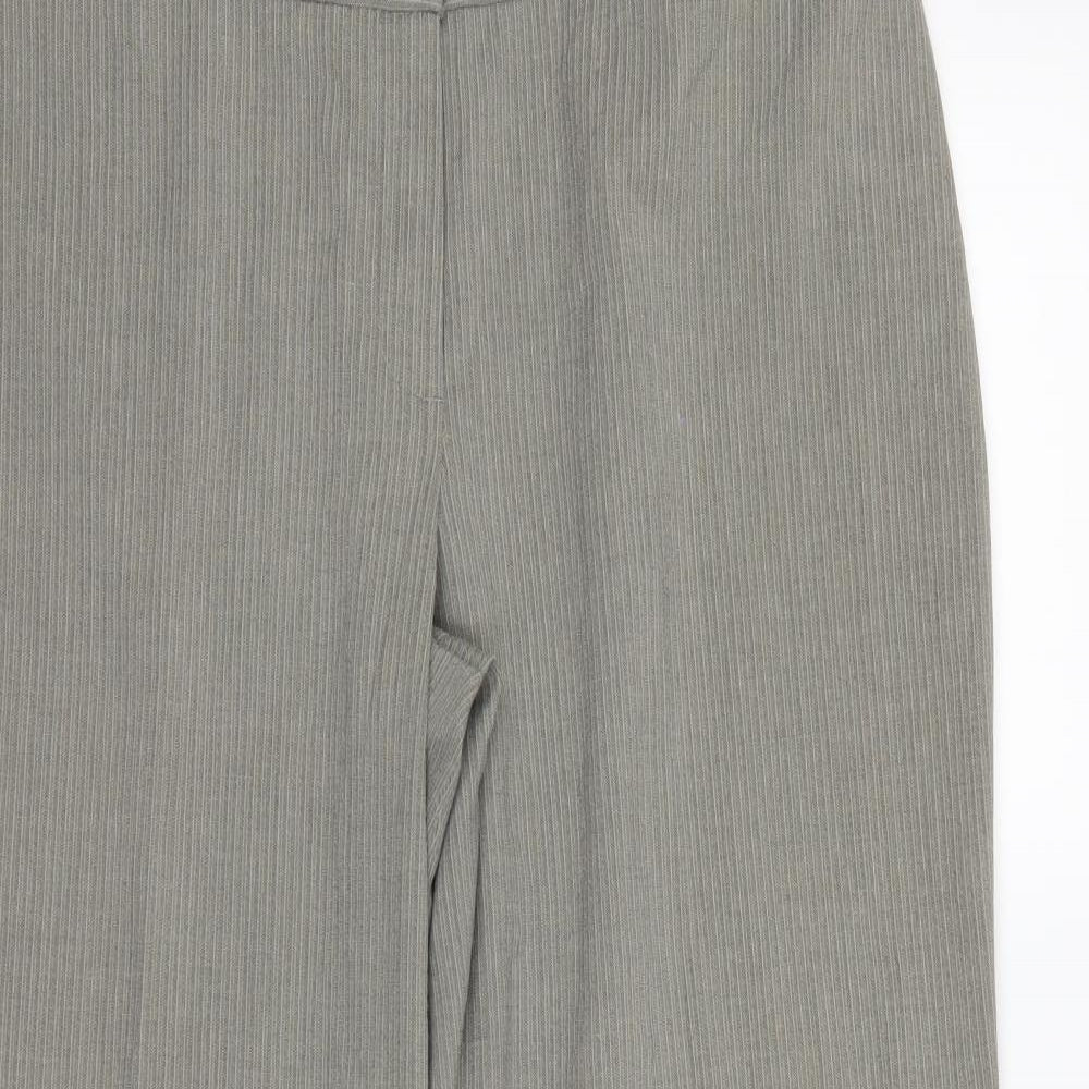 Womens UK Size 16 Marks and Spencer Regular Fit Dress Pants Grey Trousers