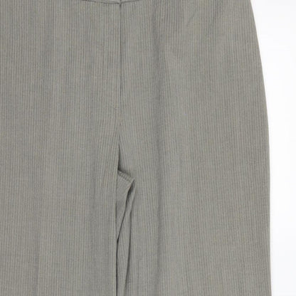 Womens UK Size 16 Marks and Spencer Regular Fit Dress Pants Grey Trousers