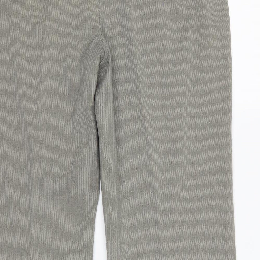 Womens UK Size 16 Marks and Spencer Regular Fit Dress Pants Grey Trousers