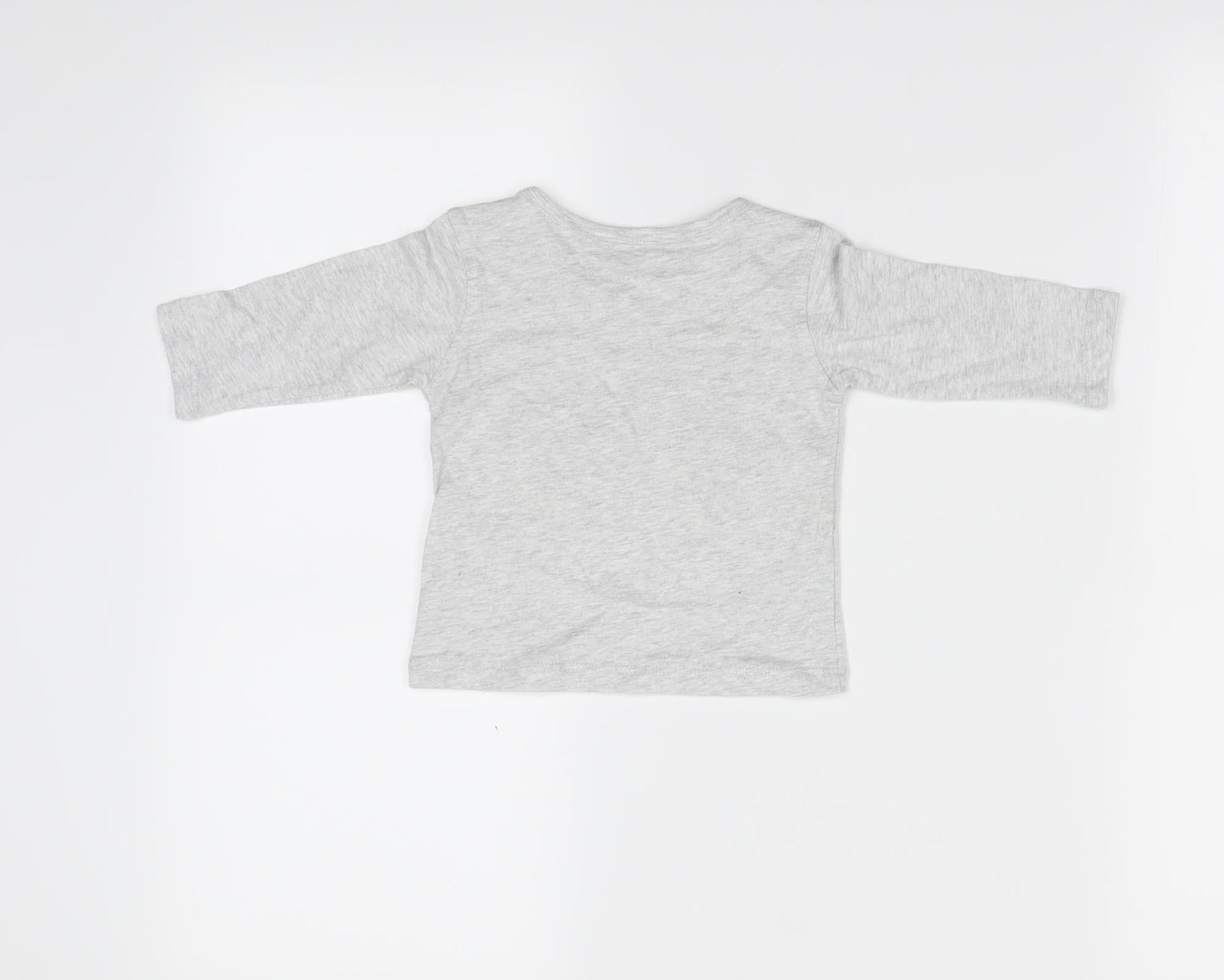 Marks and Spencer  Grey Animal Print  Pullover T-Shirt Size 0-3 Months