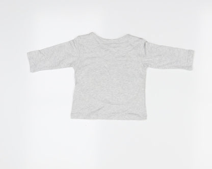 Marks and Spencer  Grey Animal Print  Pullover T-Shirt Size 0-3 Months