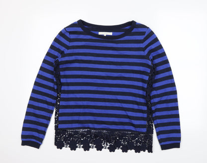 NEXT Womens Blue Striped  Pullover Jumper Size 8
