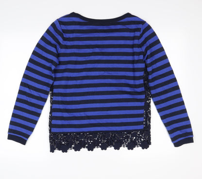 NEXT Womens Blue Striped  Pullover Jumper Size 8