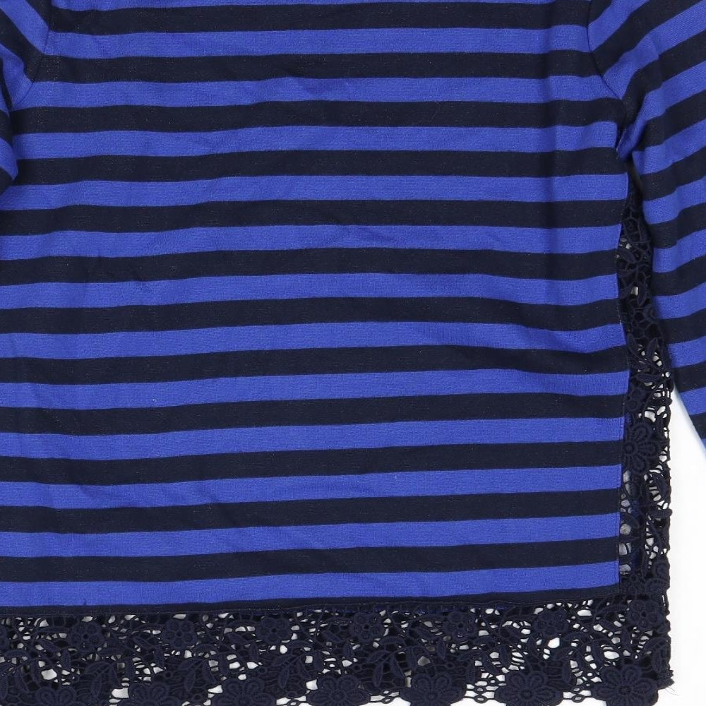 NEXT Womens Blue Striped  Pullover Jumper Size 8