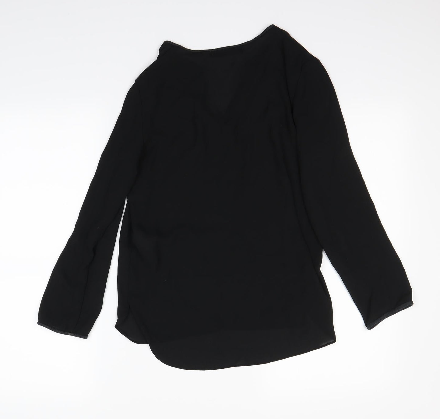 Womens UK Size S Zara Black Basic Blouse