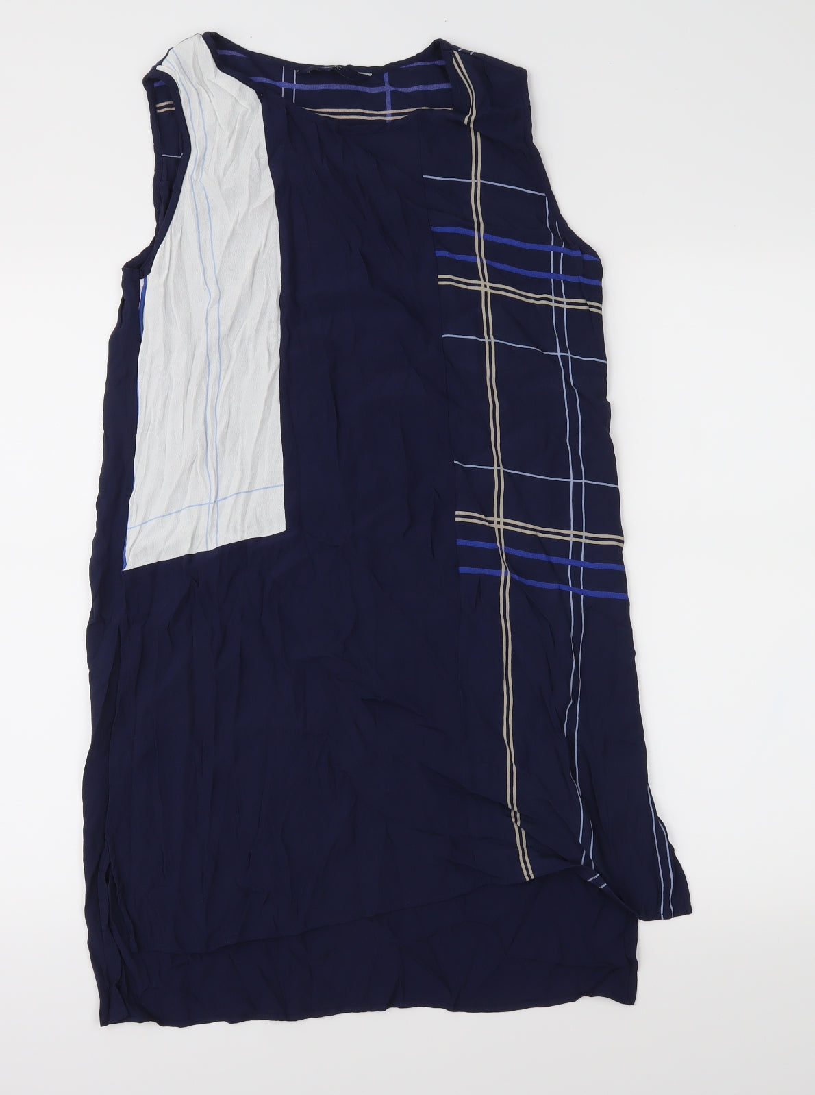 Womens UK Size 12 NEXT Blue Tunic Blouse