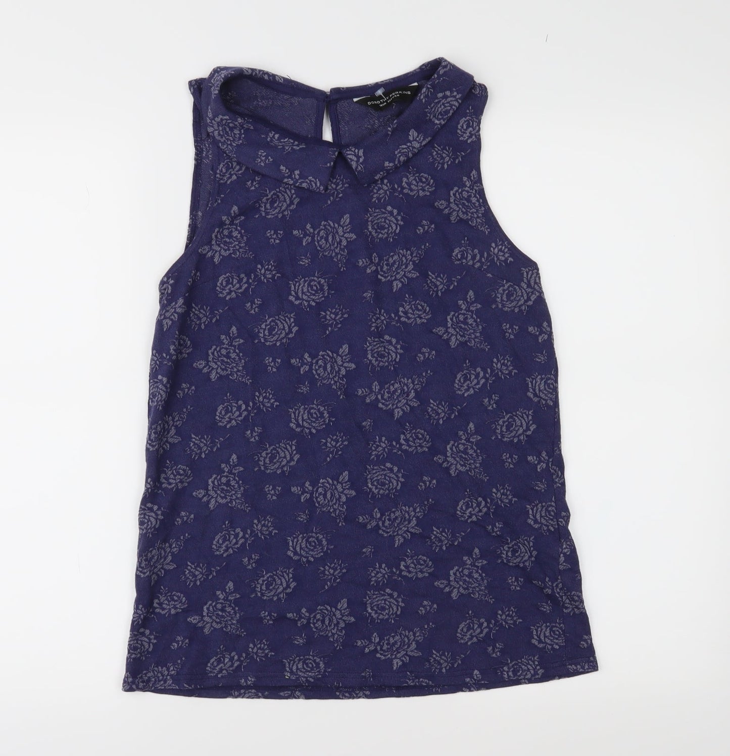 Womens UK Size 10 Dorothy Perkins Blue Basic Blouse