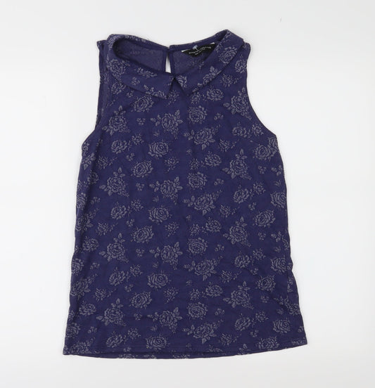 Womens UK Size 10 Dorothy Perkins Blue Basic Blouse