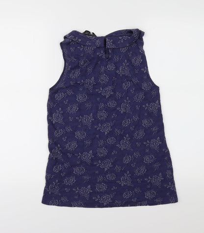 Womens UK Size 10 Dorothy Perkins Blue Basic Blouse