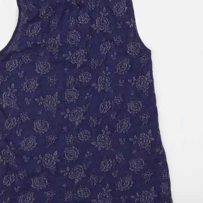 Womens UK Size 10 Dorothy Perkins Blue Basic Blouse