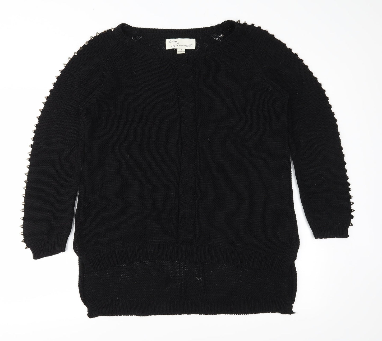 Vintage Havana Womens Black  Knit Pullover Jumper Size M