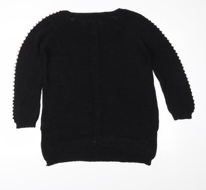 Vintage Havana Womens Black  Knit Pullover Jumper Size M