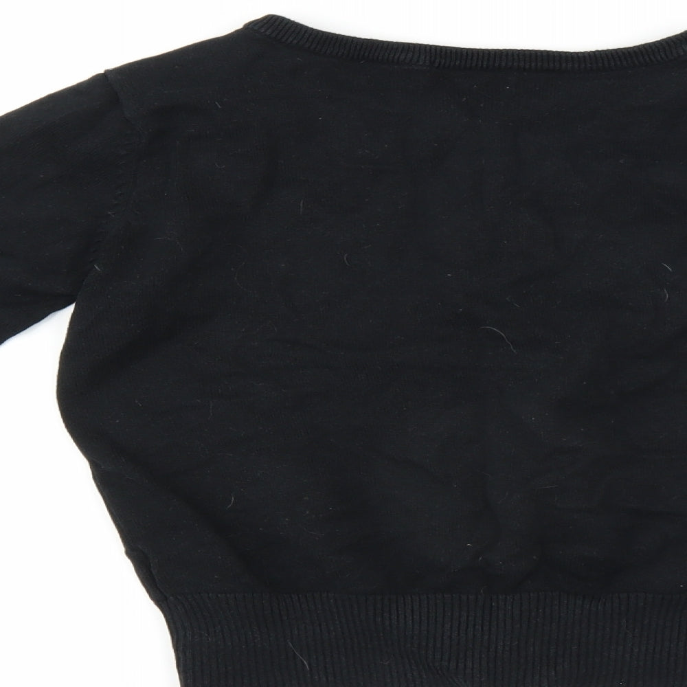 Indigo Girls Black   Cardigan Jumper Size 11-12 Years