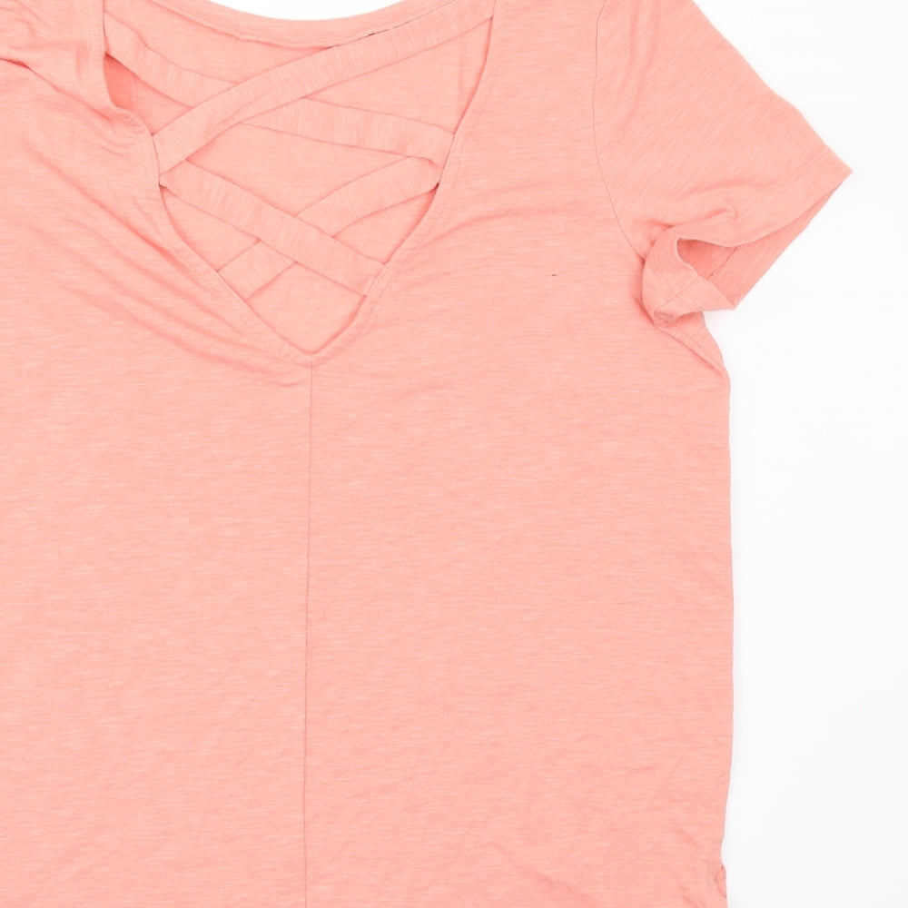 TU Womens Orange   Basic T-Shirt Size 10